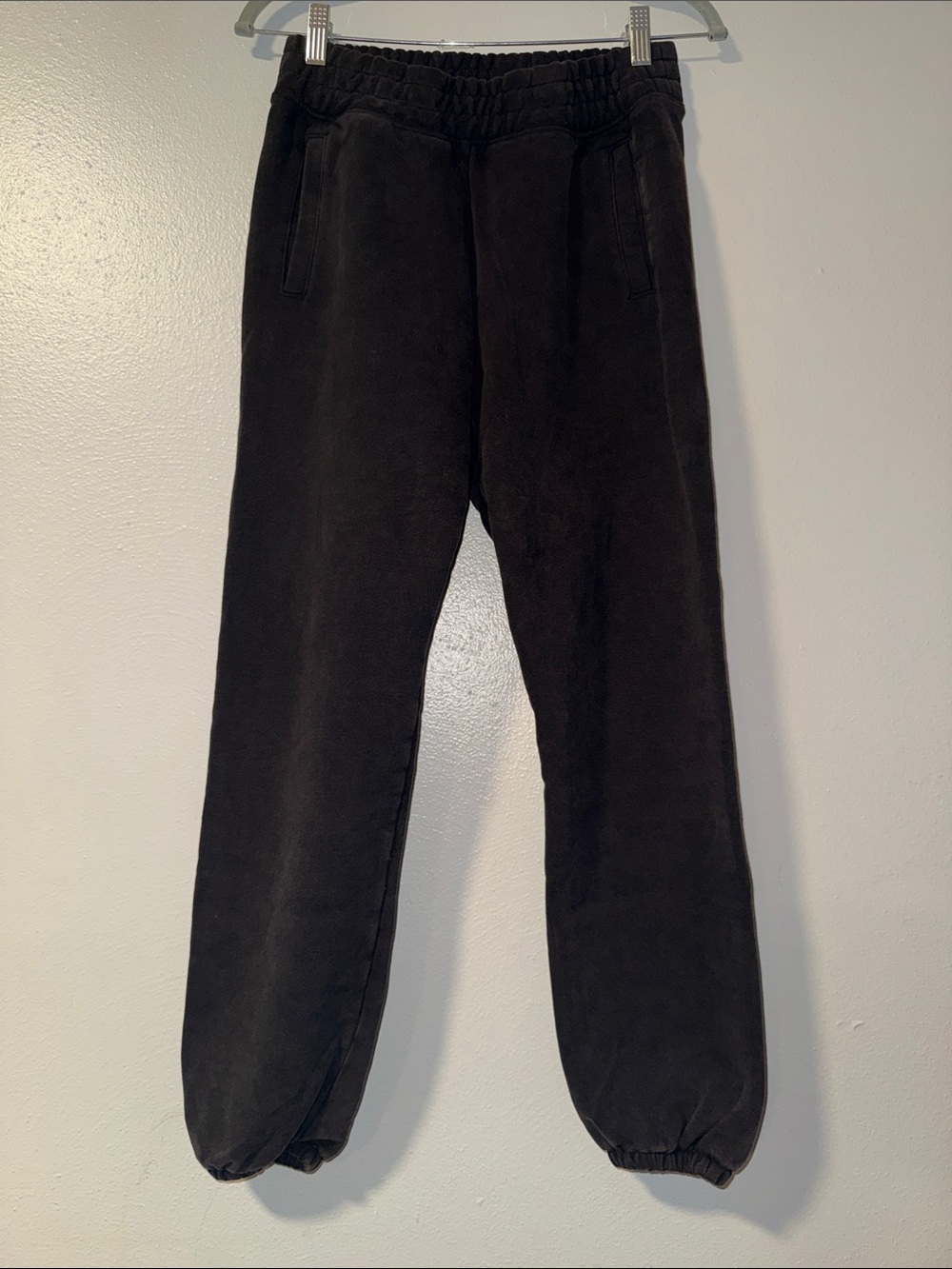 aerie Black Elastic-Waist Jogger Sweatpants